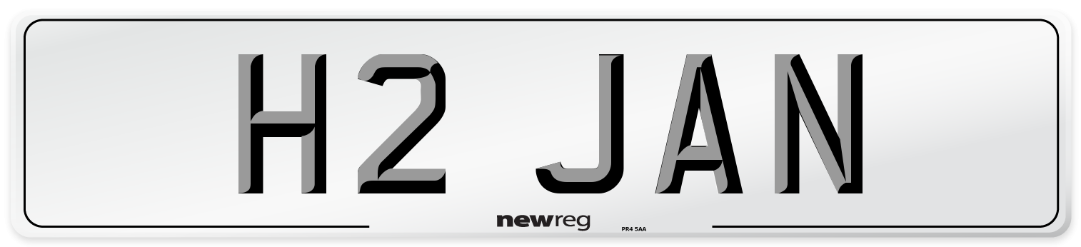 H2 JAN Number Plate from New Reg